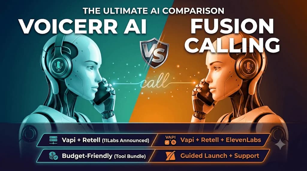 Best Voicerr AI Alternatives for AI Phone Call Agents Voicerr AI vs Fusion Calling comparison - Voicerr AI bundles a lot into an affordable package. Here's how it stacks up against Fusion Calling on providers, onboarding, and the buying experience.